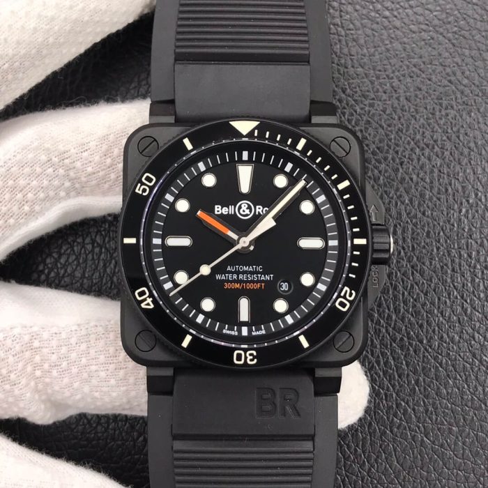 Replica Bell & Ross BR0392-D-BL-CE/SRB Black Strap - Image 1