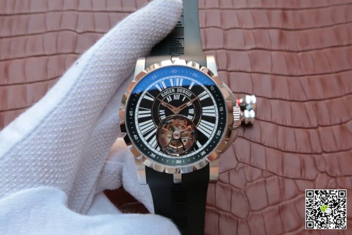 Replica Roger Dubuis Hommage Tourbillon JB Factory Black Strap - Image 2
