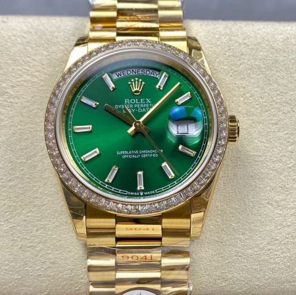 Replica Rolex Day-Date M128398TBR-0035 8+ Factory Green Dial