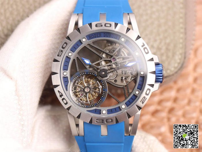 Replica Roger Dubuis Excalibur Spidr RDDBEX0479 JB Factory Blue Strap - Image 2