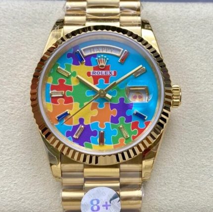 Replica Rolex Day-Date m128238-0106 8+ Factory Turquoise Blue Dial
