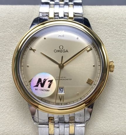 Replica Omega De Ville 434.20.40.20.08.001 N1 Factory Gold dial