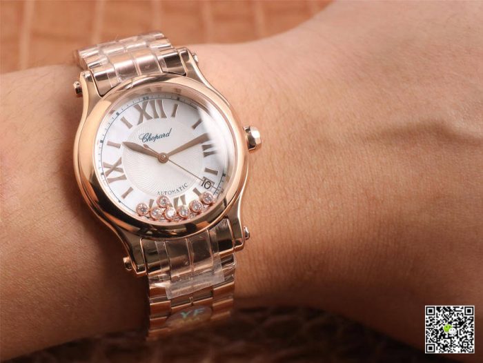 Replica Chopard Happy Sport 274808-5002 YF Factory Rose Gold Case - Image 11