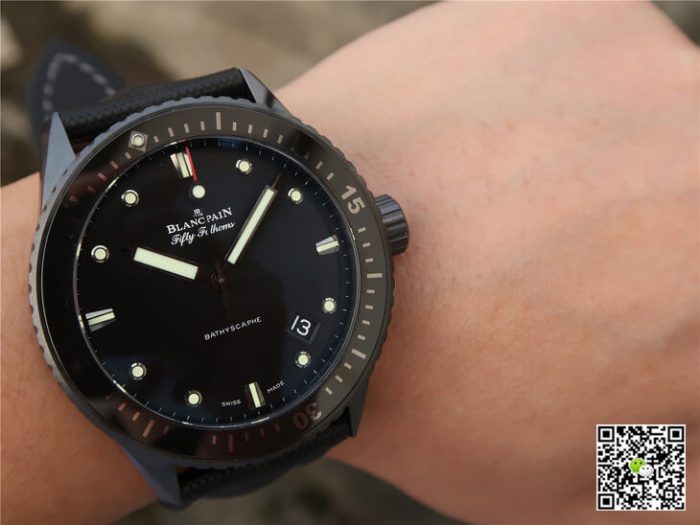 Replica Blancpain Fifty Fathoms Bathyscaphe 5000-0130-B52-B GF Factory Black Strap - Image 11