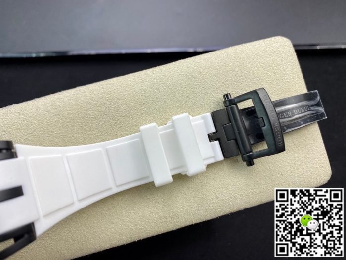 Replica Roger Dubuis Excalibur RDDBEX0549 BBR Factory Tourbillon White Leather Strap - Image 11