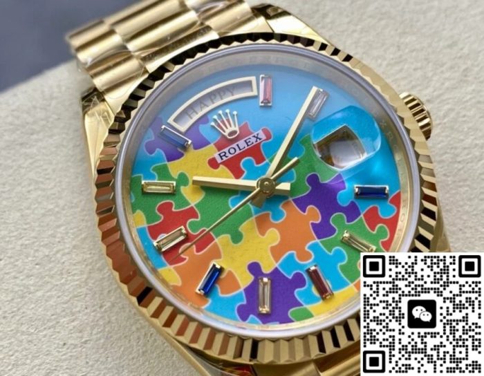 Replica Rolex Day-Date m128238-0106 8+ Factory Turquoise Blue Dial - Image 4