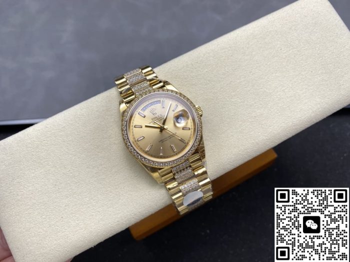 Replica Rolex Day-Date m128348rbr-0081 8+ Factory Diamond bezel - Image 5