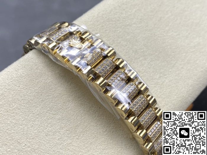 Replica Rolex Day-Date m128348rbr-0081 8+ Factory Diamond bezel - Image 9