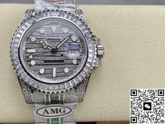 Replica Rolex Greenwich II 116769TBR-74780B AMG Factory Diamond dial - Image 2