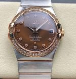 Replica Omega Constellation 123.25.38.21.63.001 M+ Factory Dark brown dial