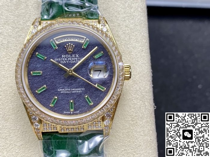 Replica Rolex Oyster Perpetual 128455TBR 8+ Factory Purple dial - Image 2
