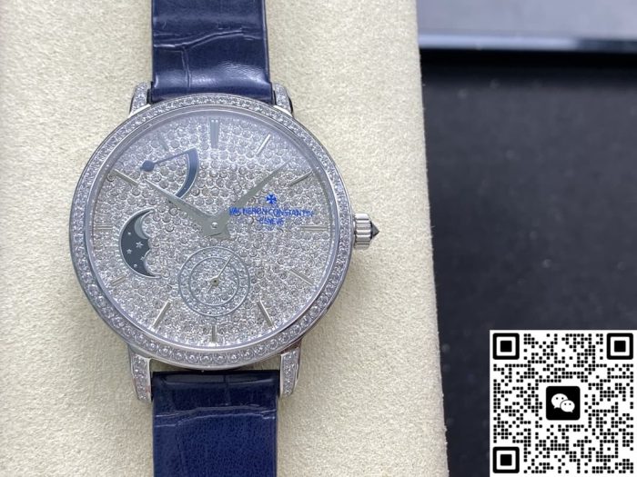Replica Vacheron Constantin Traditionnelle 7006T-000G-B913 TW Factory Full diamond dial - Image 2