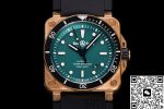 Replica Bell & Ross INSTRUMENTS BR0392-D-LT-BR-SRB BR Factory Green Dial - Image 2