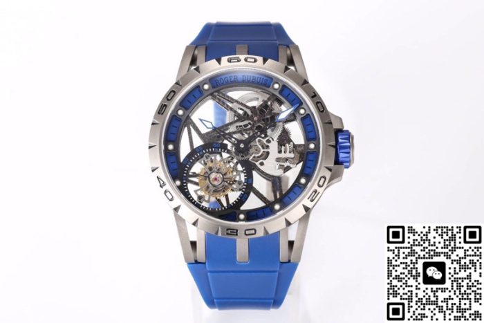 Replica Roger Dubuis Excalibur RDDBEX0479 NEW Factory blue strap - Image 2