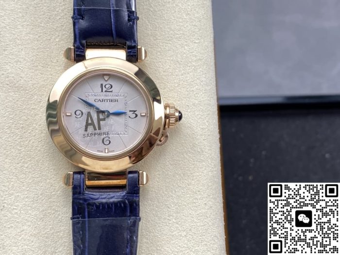 Replica Cartier Pasha WGPA0018 AF Factory Pearlescent guilloché dial - Image 2