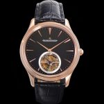 Replica Jaeger-LeCoultre Ultra-Thin Master Q1682412 RMS Factory Tourbillon Black strap