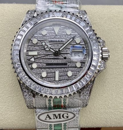 Replica Rolex Greenwich II 116769TBR-74780B AMG Factory Diamond dial