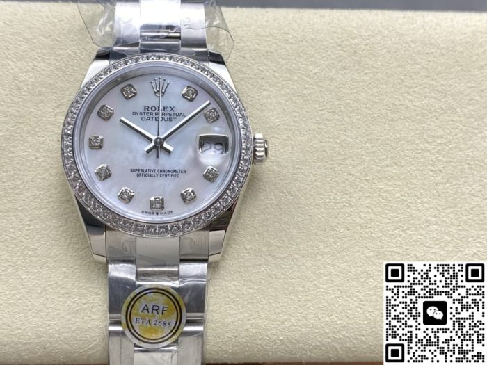 Replica Rolex Datejust m278384rbr-0007 AR Factory White mother of pearl - Image 2