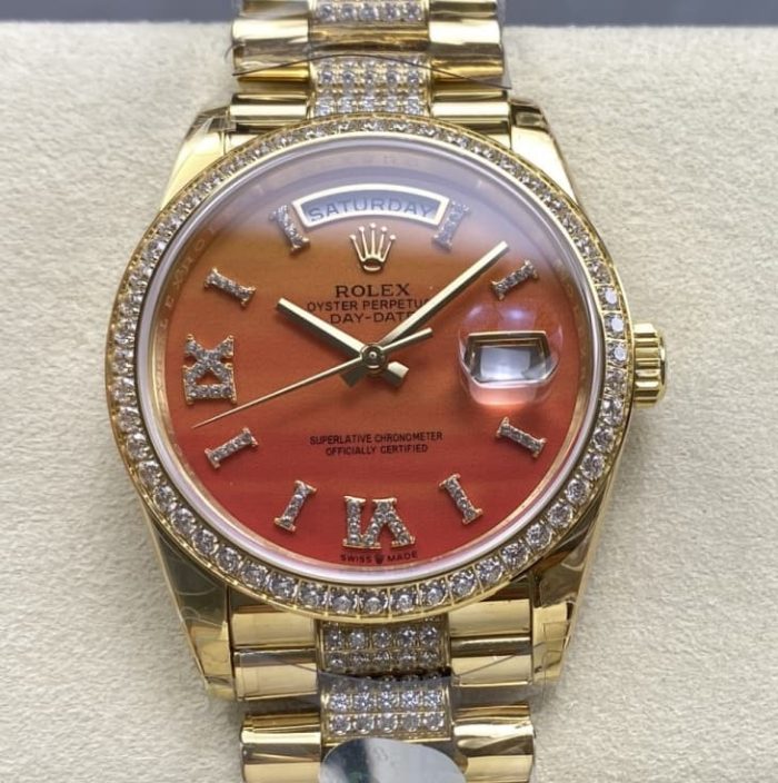 Replica Rolex Day-Date m128348rbr-0050 8+ Factory Carnelian dial - Image 1