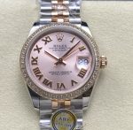 Replica Rolex Datejust m278381rbr-0002 AR Factory Interval gold strap