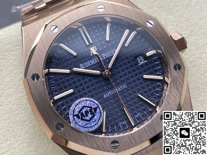 Replica Audemars Piguet Royal Oak 15400OR.OO.1220OR.03 APS Factory Gold Strap - Image 4