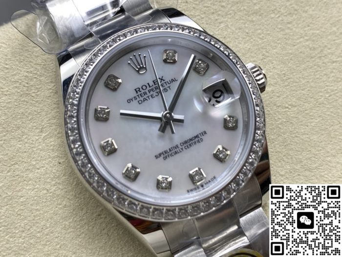 Replica Rolex Datejust m278384rbr-0007 AR Factory White mother of pearl - Image 3