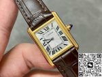 Replica Cartier Tank W1529856 F1 Factory Dark brown strap - Image 13