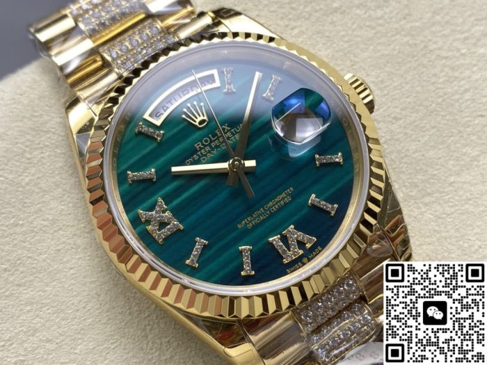 Replica Rolex Day-Date 128238-0048 8+ Factory malachite - Image 3
