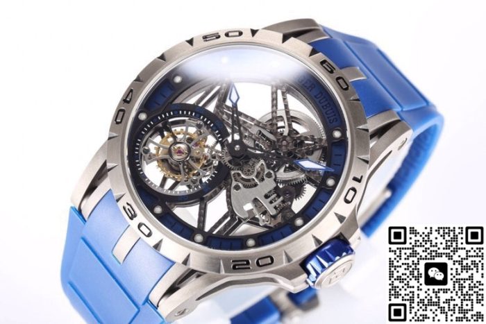 Replica Roger Dubuis Excalibur RDDBEX0479 NEW Factory blue strap - Image 3