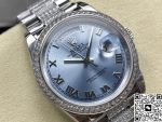 Replica Rolex Day-Date m118346-0044 8+ Factory Silver strap - Image 14