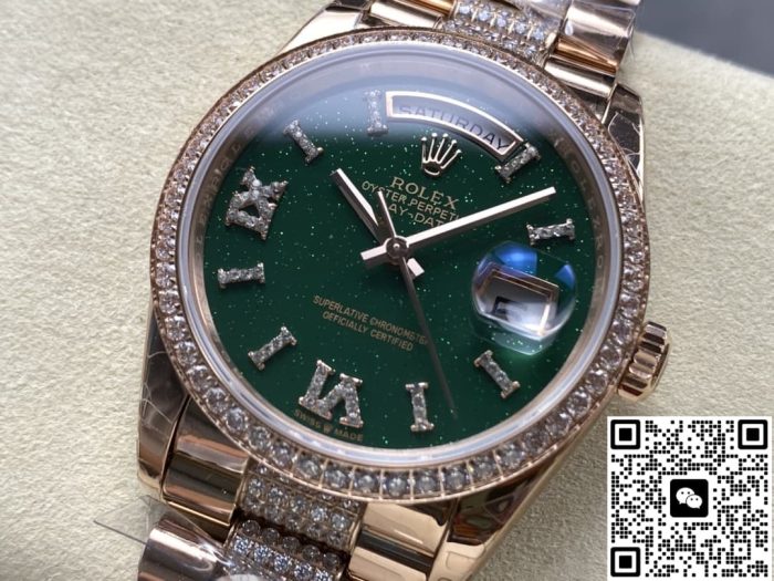 Replica Rolex Day-Date M128345RBR-0069 8+ Factory Green Dial - Image 5