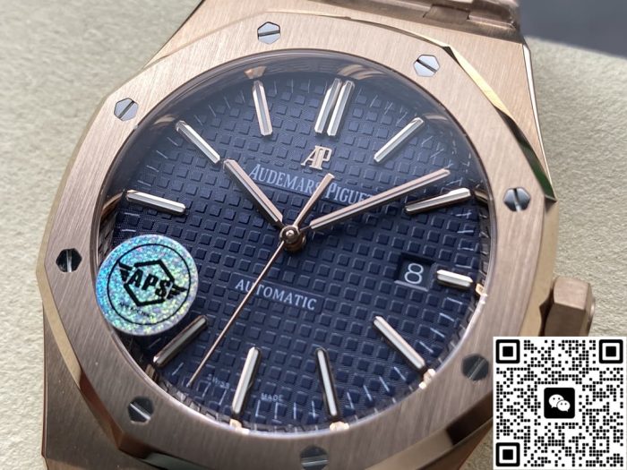 Replica Audemars Piguet Royal Oak 15400OR.OO.1220OR.03 APS Factory Gold Strap - Image 3