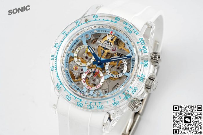 Replica Rolex Cosmograph Daytona Sonic Factory White Strap - Image 3