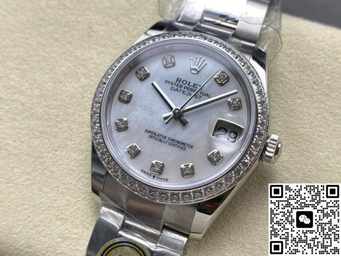Replica Rolex Datejust m278384rbr-0007 AR Factory White mother of pearl - Image 4