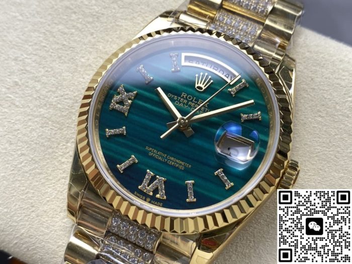 Replica Rolex Day-Date 128238-0048 8+ Factory malachite - Image 4