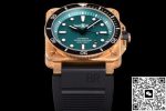 Replica Bell & Ross INSTRUMENTS BR0392-D-LT-BR-SRB BR Factory Green Dial - Image 13