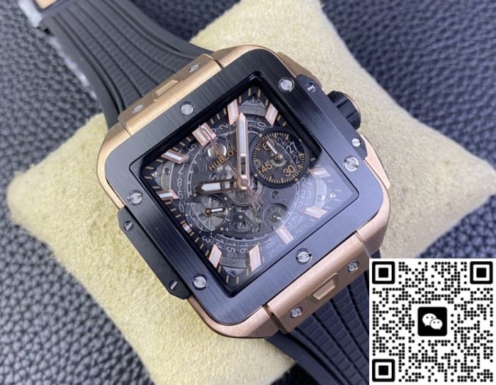 Replica Hublot SQUARE BANG UNICO 821.OM.0180.RX BB Factory Skeleton dial - Image 6