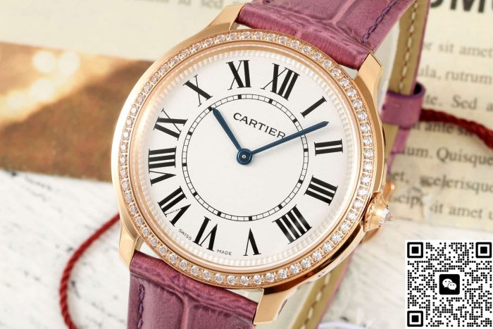Replica Cartier RONDE DE CARTIER WJRN0010 AF Factory Alligator leather - Image 4