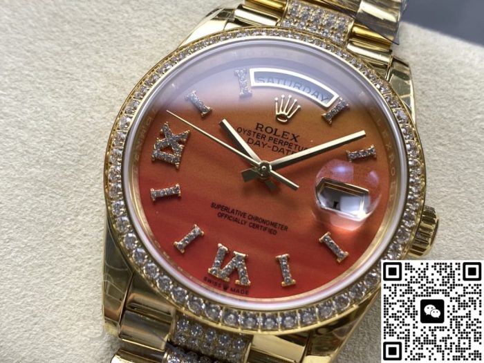 Replica Rolex Day-Date m128348rbr-0050 8+ Factory Carnelian dial - Image 4