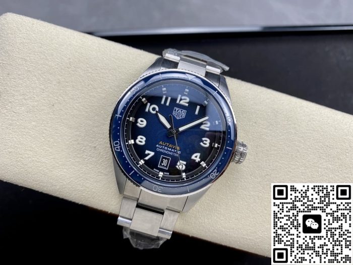 Replica TAG HEUER AUTAVIA WBE5116.EB0173 Blue ceramic bezel - Image 5