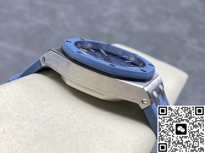 Replica Audemars Piguet Royal Oak Offshore 15605SK.OO.A350CA.01 APP Factory Smoked blue dial - Image 5