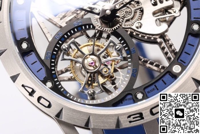 Replica Roger Dubuis Excalibur RDDBEX0479 NEW Factory blue strap - Image 5