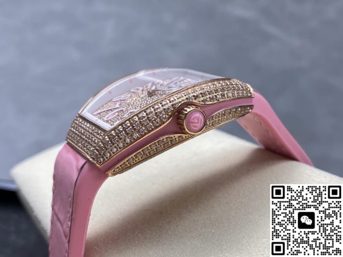 Replica Franck Muller LADIES’ COLLECTION V 32 SC AT FO D CD ABF Factory pink - Image 6