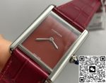 Replica Cartier Tank WSTA0054 F1 Factory Burgundy dial - Image 8