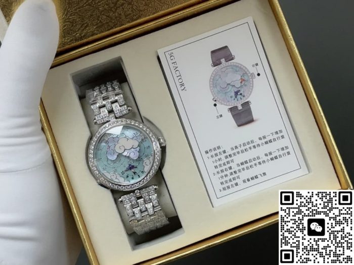 Replica Van Cleef & Arpels Poetic Complexity VCARO8OD00 5G Factory Finework painting - Image 8