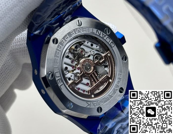 Replica Audemars Piguet Royal Oak 26579CS.OO.1225CS.01 BBR Factory Blue ceramic - Image 10