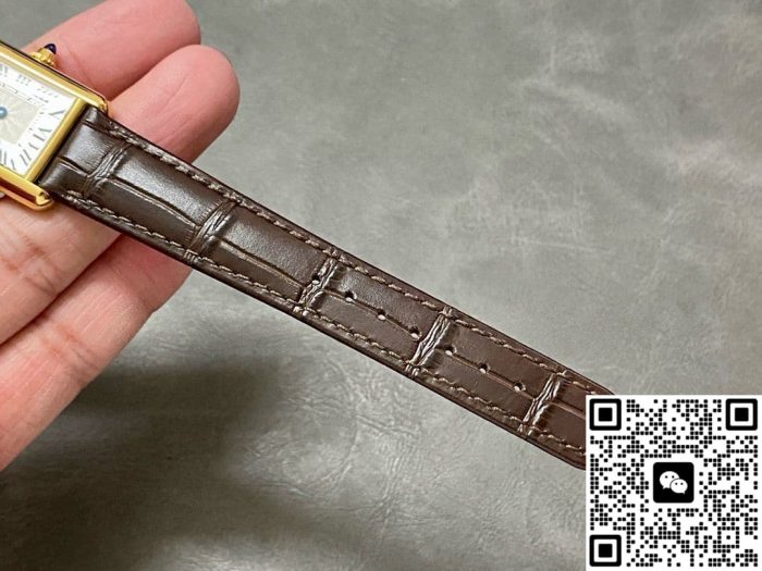 Replica Cartier Tank W1529856 F1 Factory Dark brown strap - Image 8