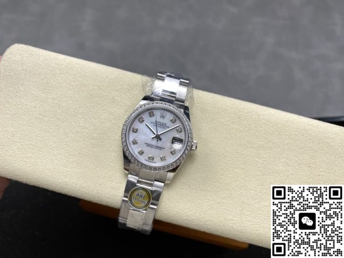 Replica Rolex Datejust m278384rbr-0007 AR Factory White mother of pearl - Image 10