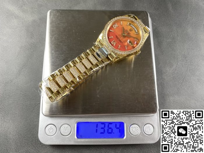 Replica Rolex Day-Date m128348rbr-0050 8+ Factory Carnelian dial - Image 12