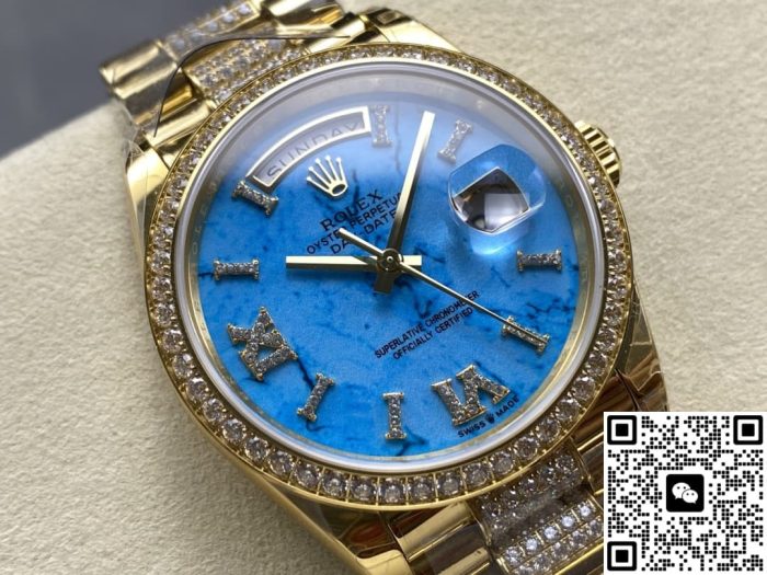 Replica Rolex Day-Date m128348rbr-0038 8+ Factory Blue Dial - Image 3